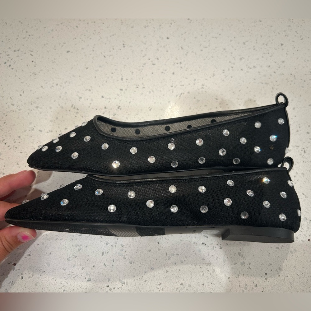 Open Edit Lennox Rhinestone Mesh Flat - Picture 7 of 10